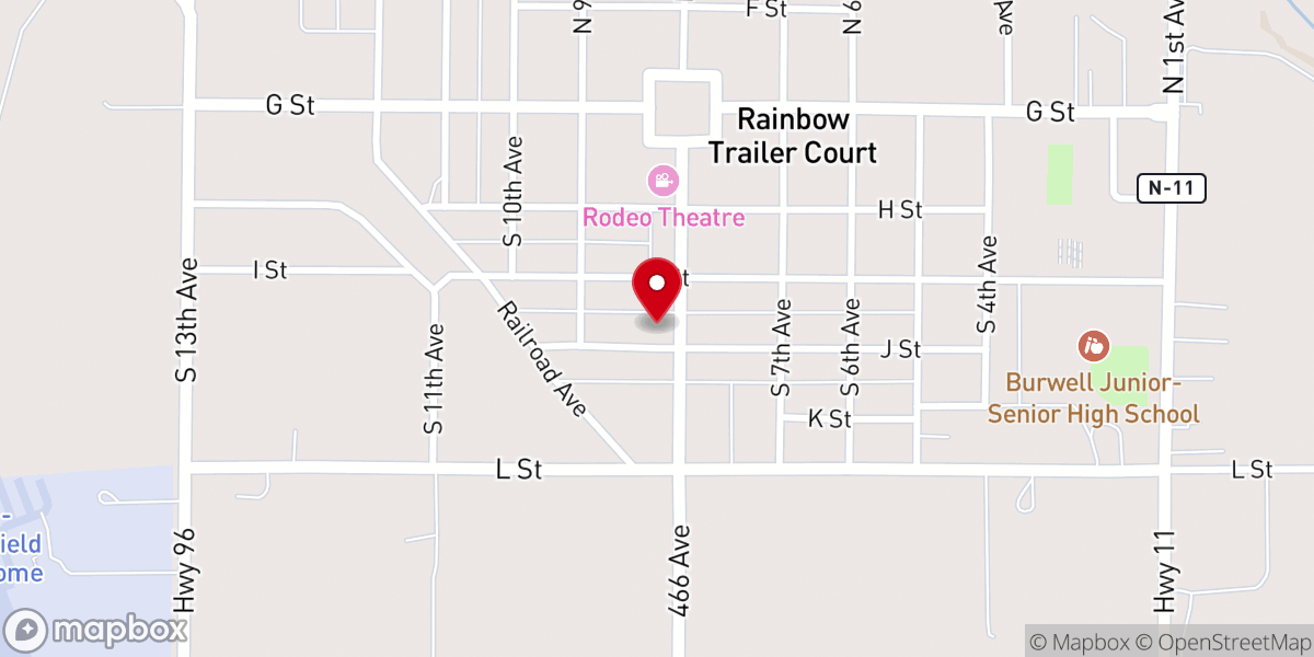 Map showing location of First Christian Church