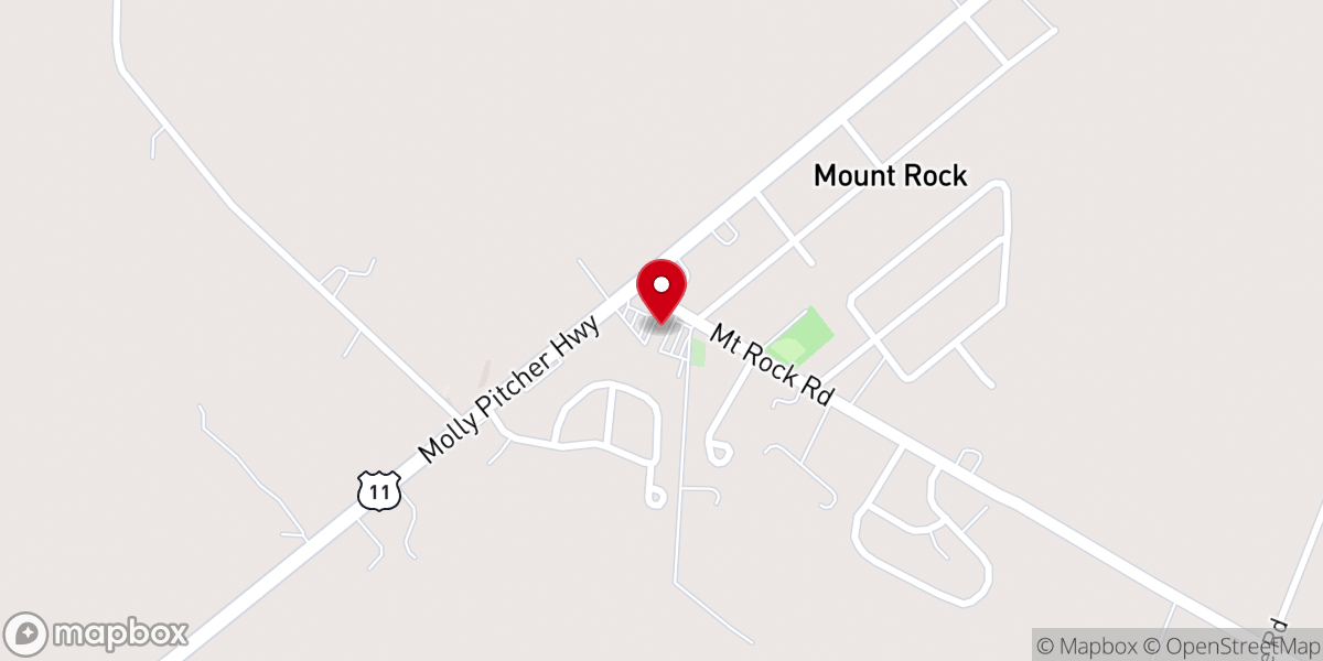 Map showing location of MT Rock Church