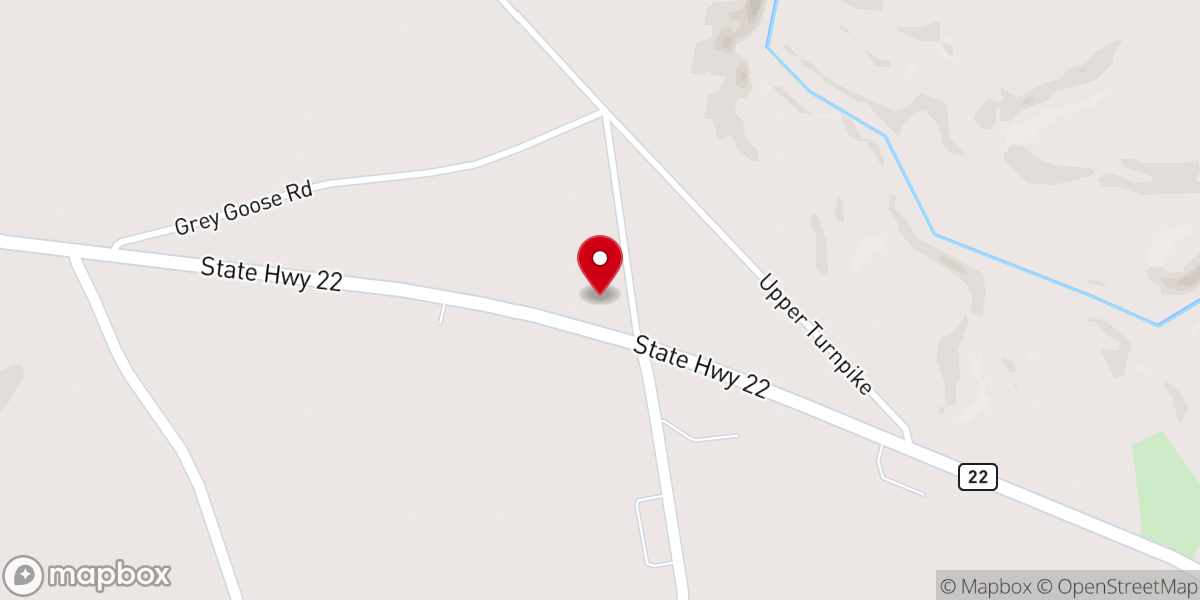 Map showing location of Calvary Baptist Church