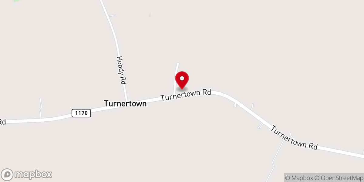 Map showing location of Pleasant View Baptist Church