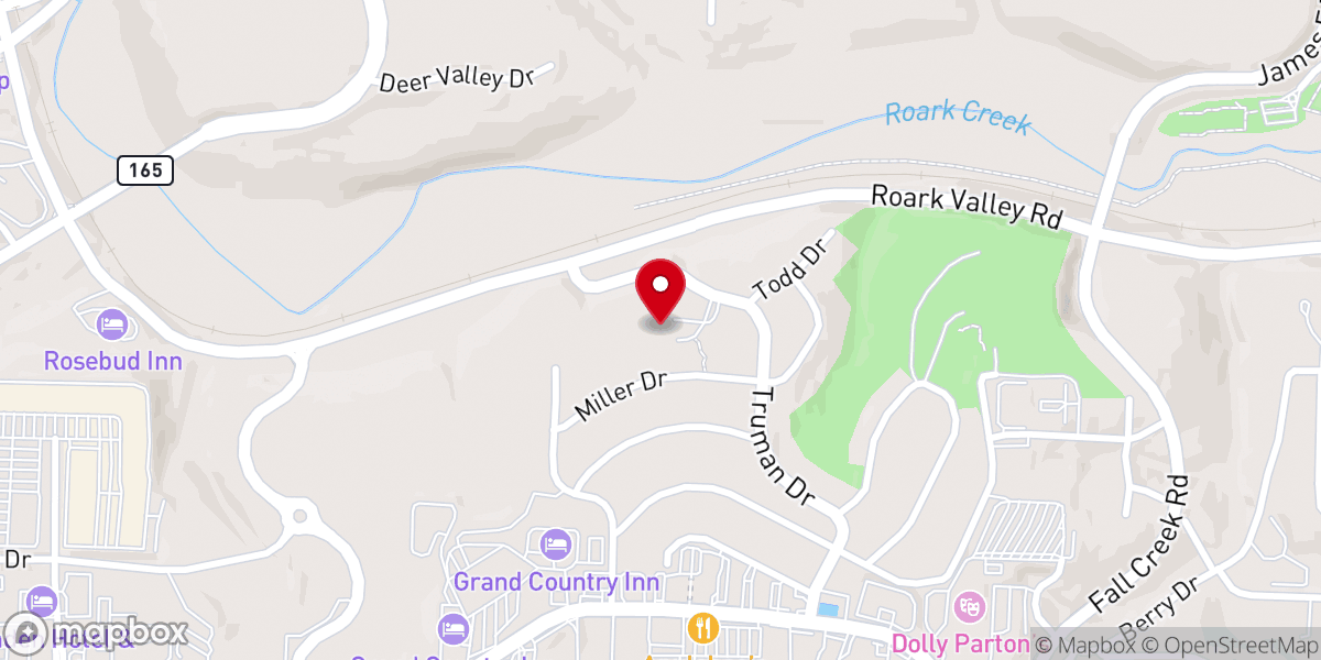 Map showing location of Calvary Baptist Church