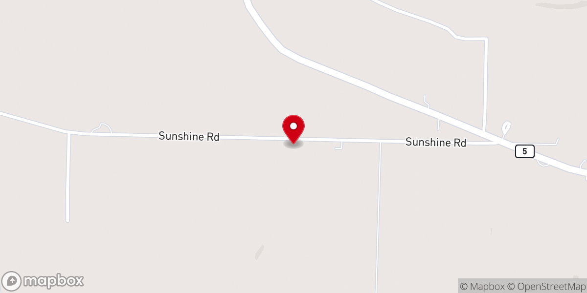 Map showing location of Sunshine Church