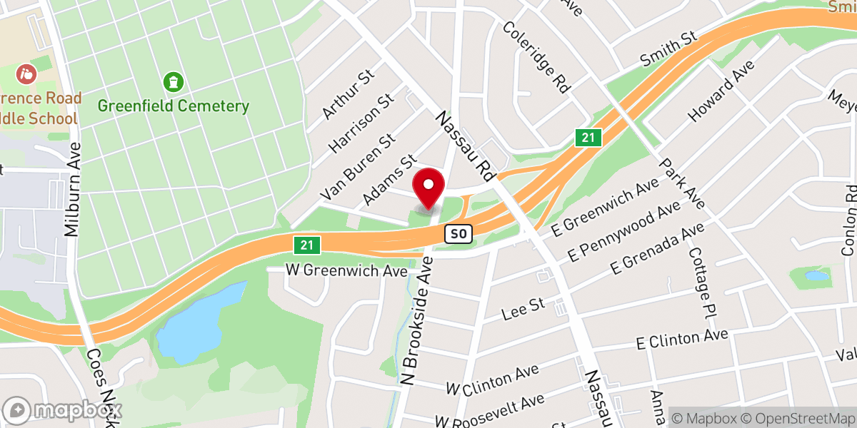 Map showing location of Tabernacle of Joy Baptist Church