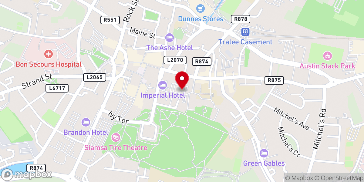 Map showing location of St. John's Parish Centre
