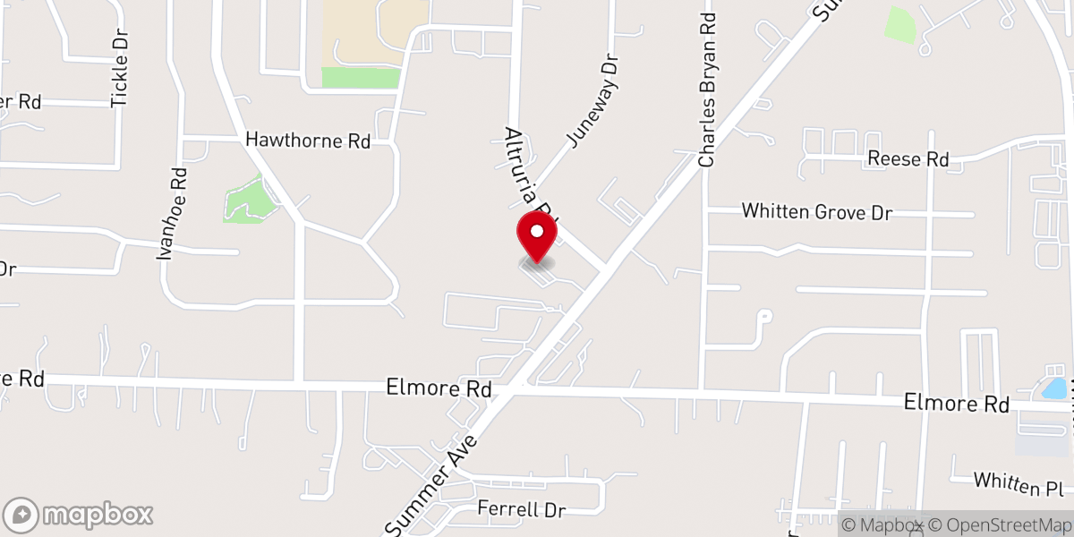 Map showing location of Decatur Trinity Christian Church