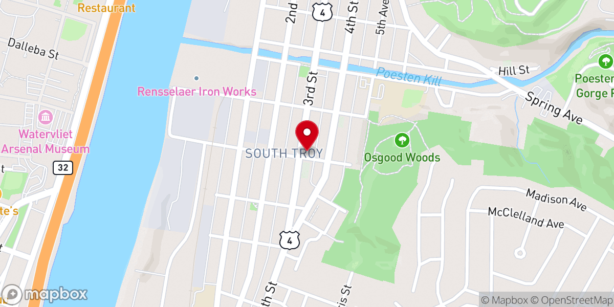 Map showing location of St Nicholas Ukrainian Orthodox Church