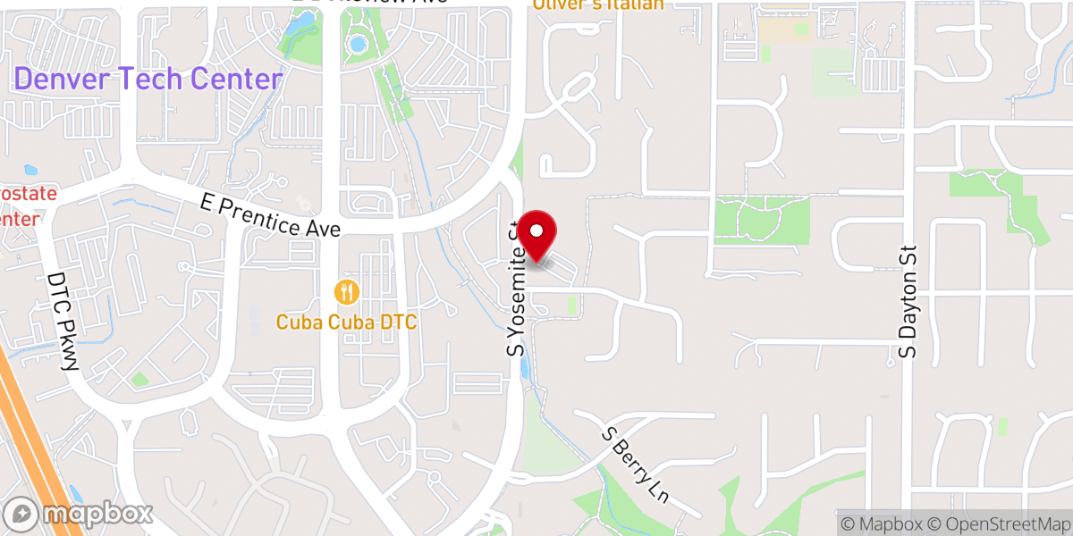 Map showing location of Denver Dream Church