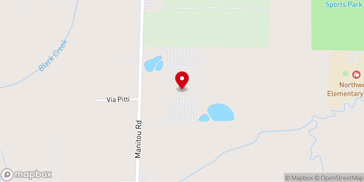 Map showing location of First Bible Baptist Church
