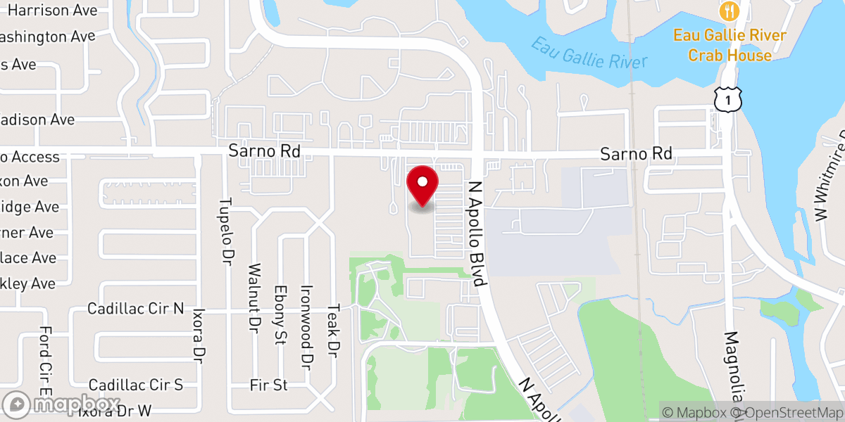 Map showing location of Love INC of Brevard
