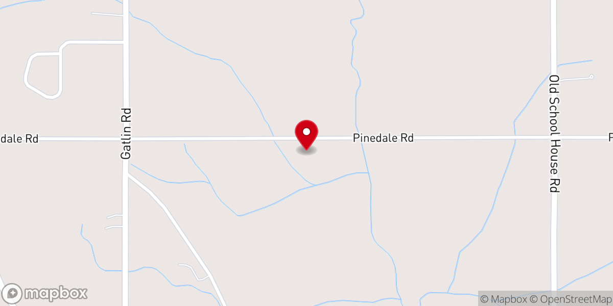 Map showing location of Piney Grove Baptist Church