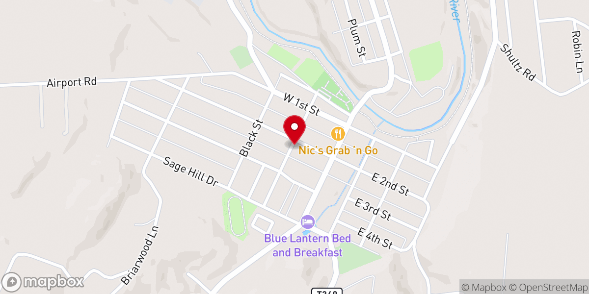 Map showing location of Zion Lutheran Church