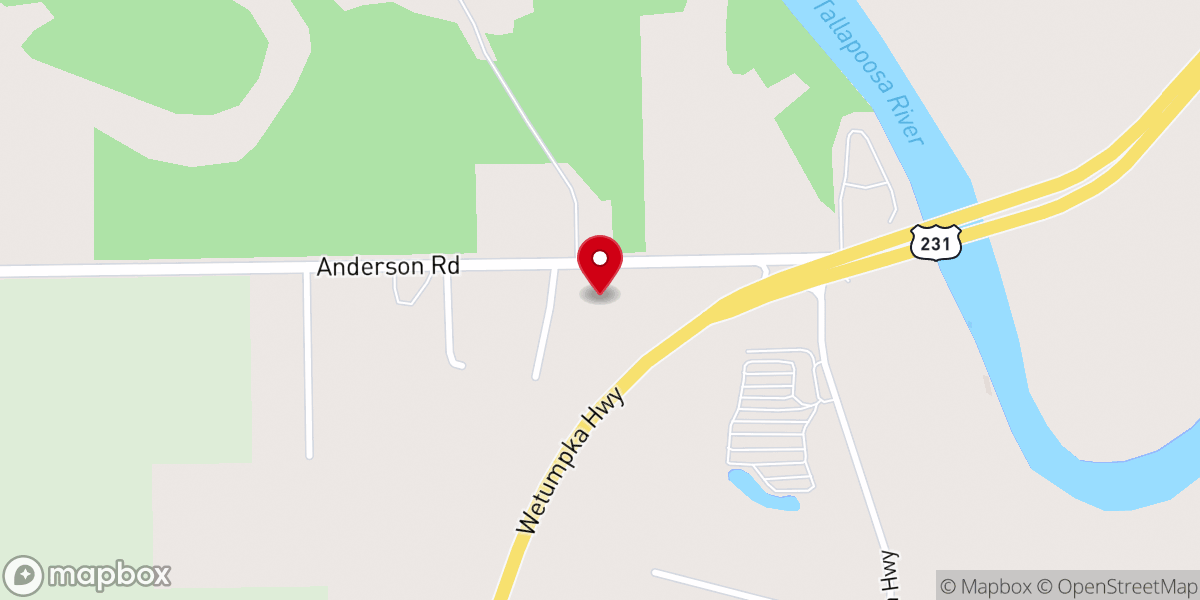 Map showing location of Bridgeview Baptist Church
