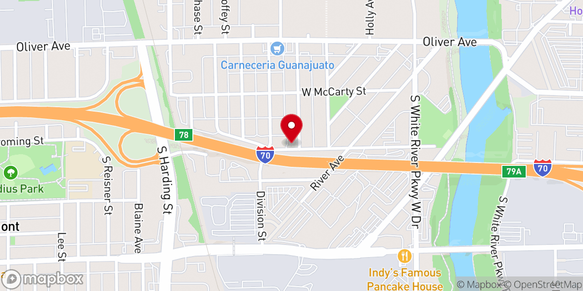Map showing location of Debere Selam Kidus Michael Ethiopian Orthodox Tewahido Church, Indianapolis Indiana