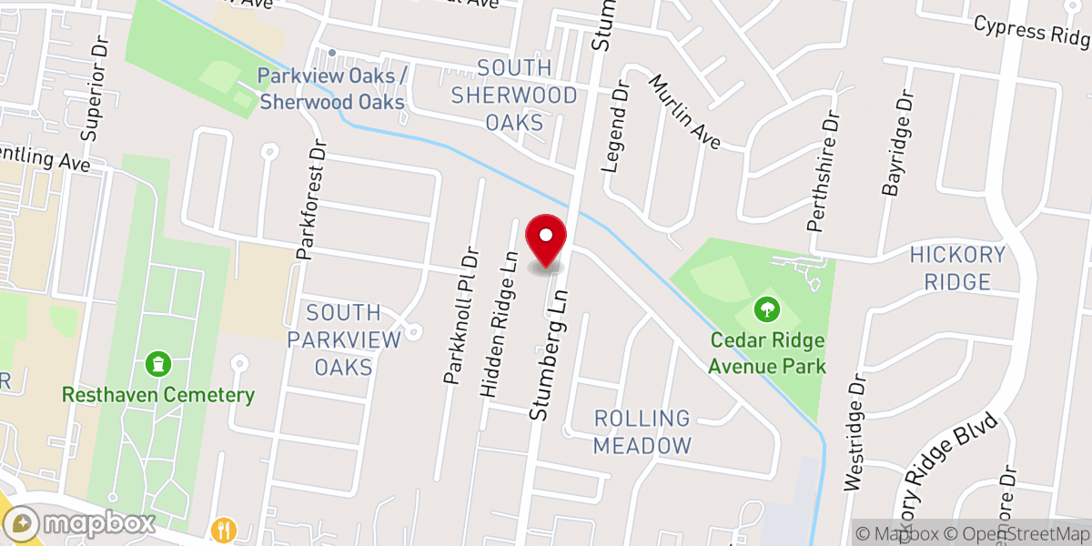 Map showing location of Cross of Glory Evangel Lutheran