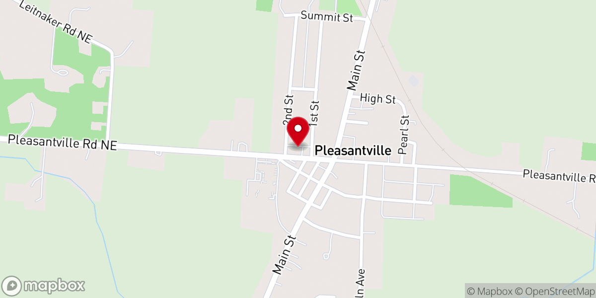 Map showing location of Pleasantville Community Center