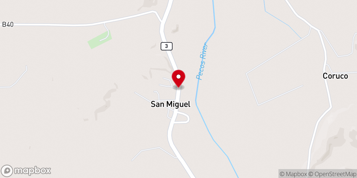 Map showing location of San Miguel del Vado