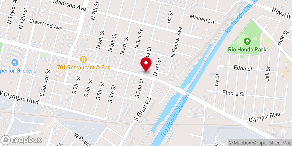 Map showing location of First Assembly of God
