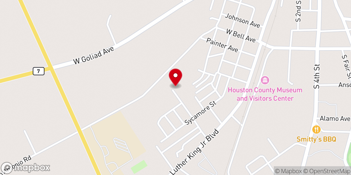 Map showing location of Progressive Baptist Church