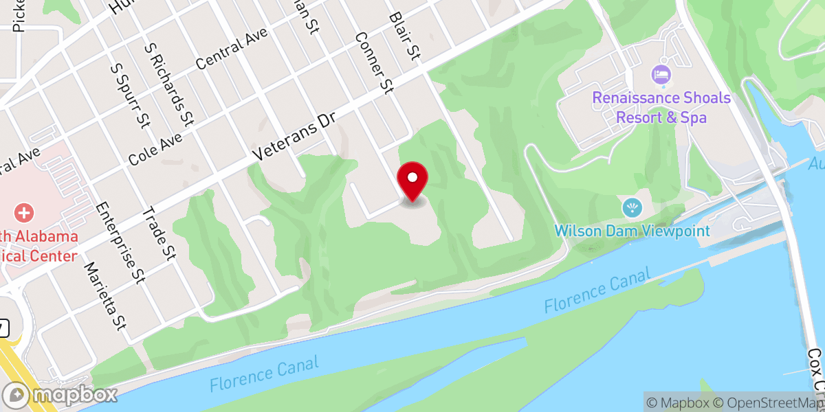 Map showing location of Magnolia Church of Christ
