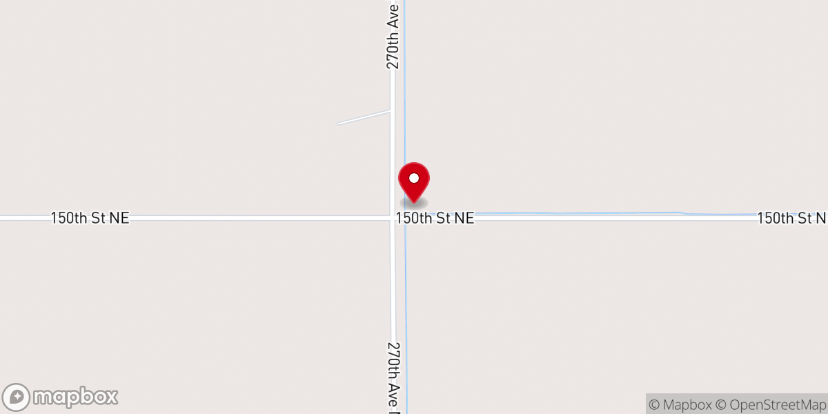 Map showing location of Telemarken Lutheran Church