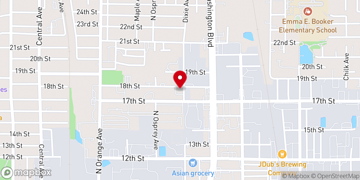 Map showing location of Sarasota Hope House Inc