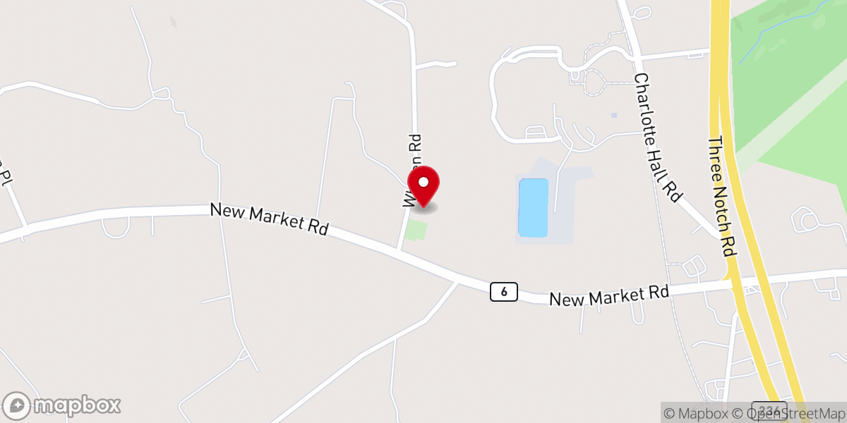 Map showing location of Mount Calvary Church