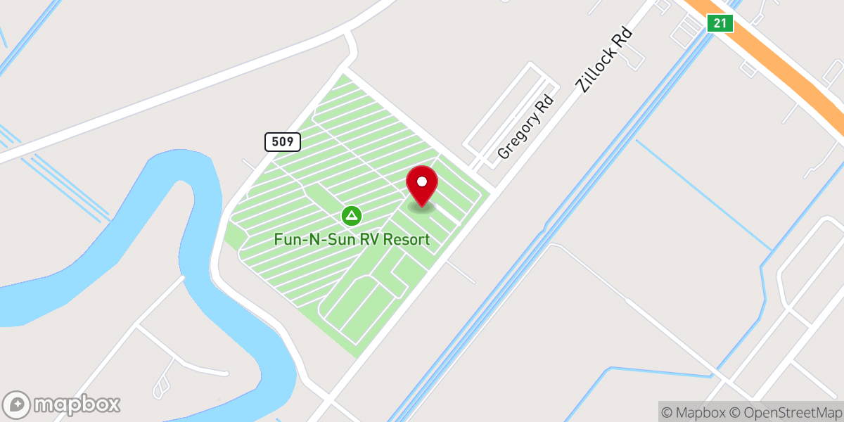 Map showing location of Encore Fun-N-Sun