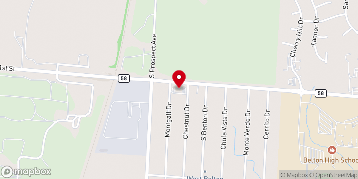 Map showing location of New Horizons Church