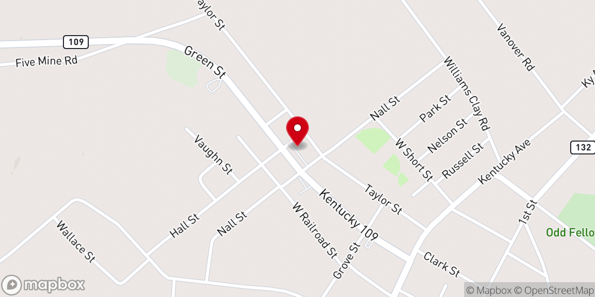 Map showing location of Webb Memorial United Methodist Church