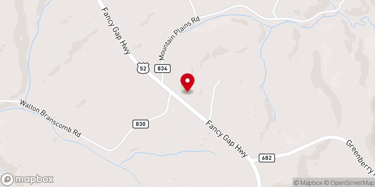 Map showing location of Mountain Plains United Methodist