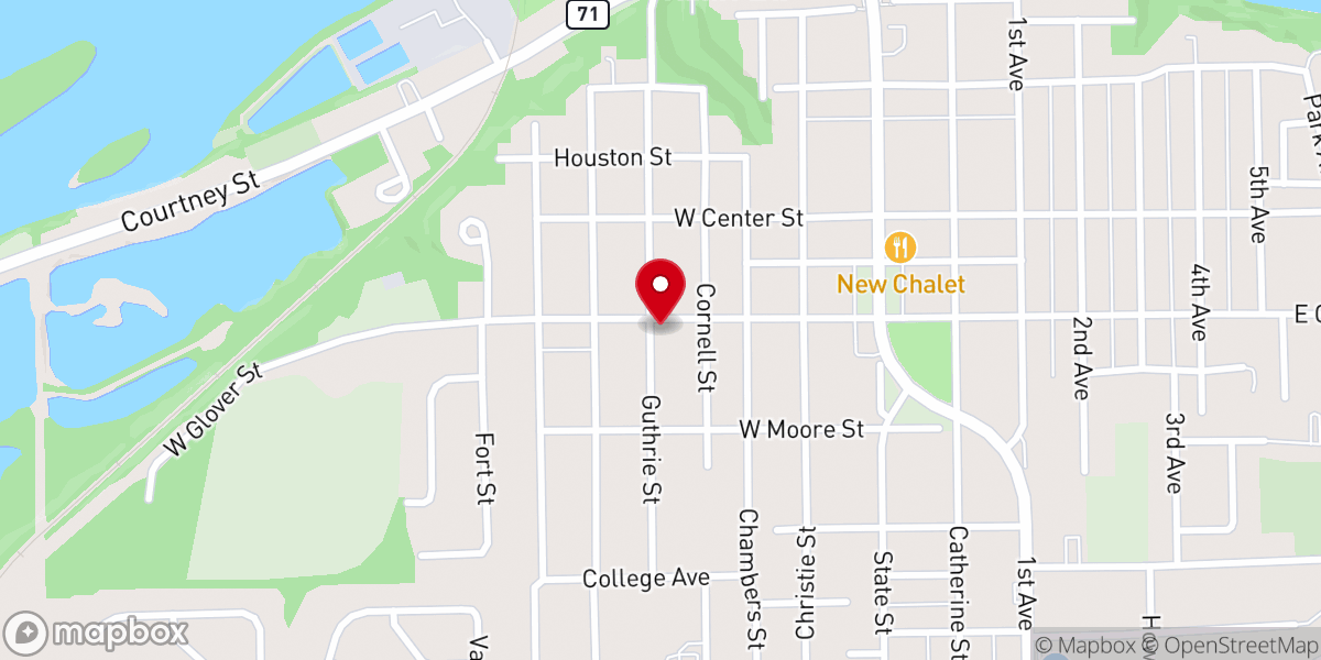 Map showing location of Ottawa Wedding Chapel