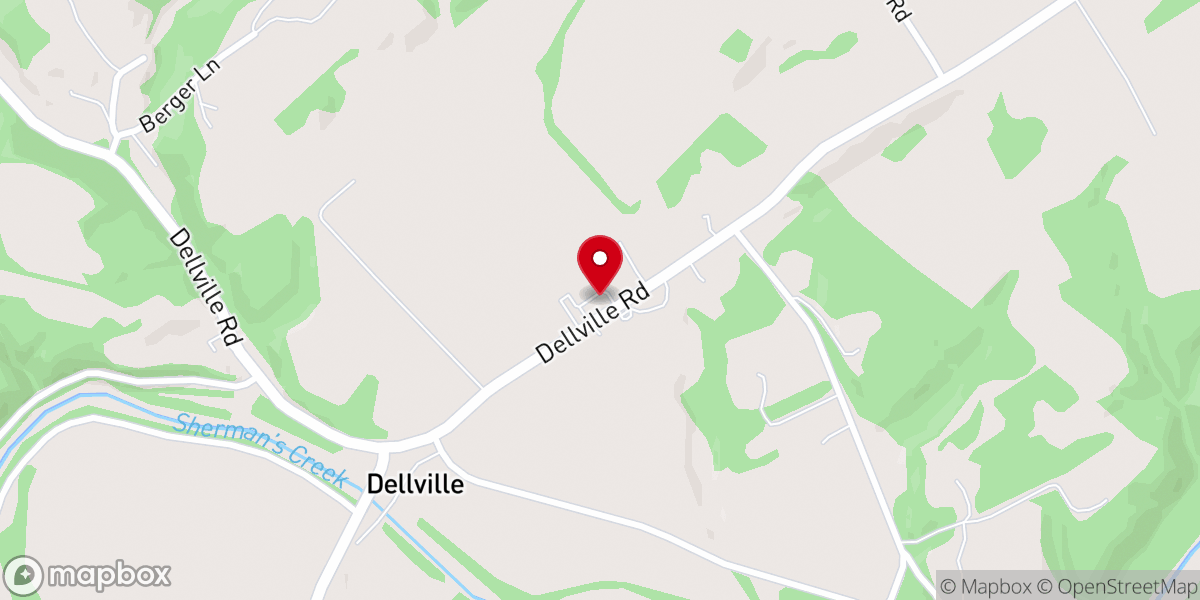 Map showing location of Dellville United Methodist Church
