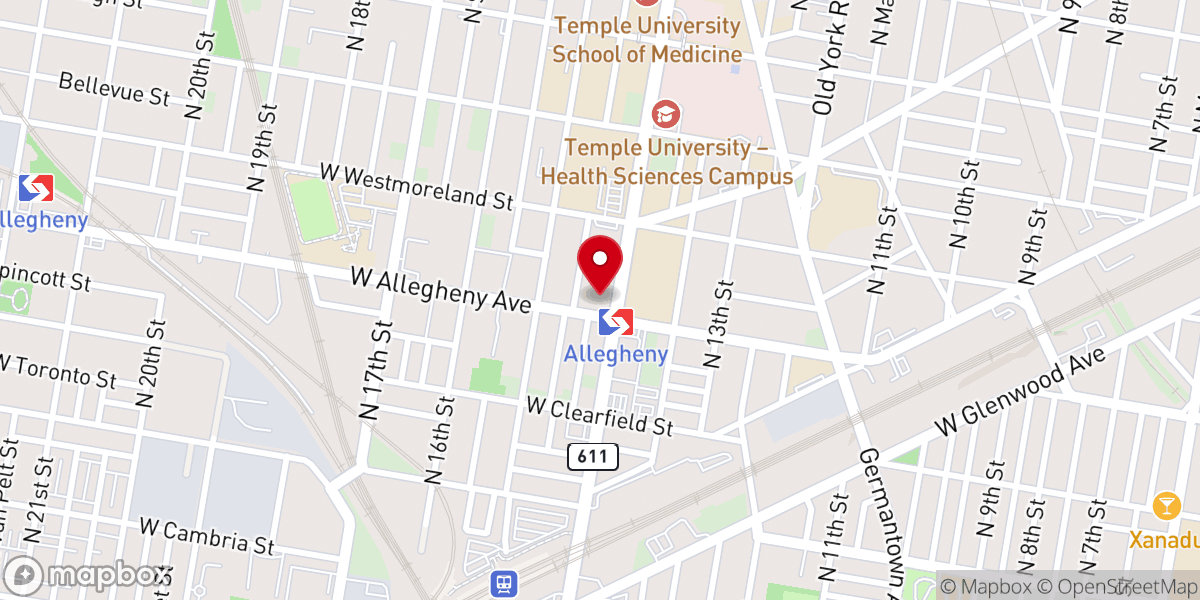 Map showing location of Greater Ebenezer Baptist Church
