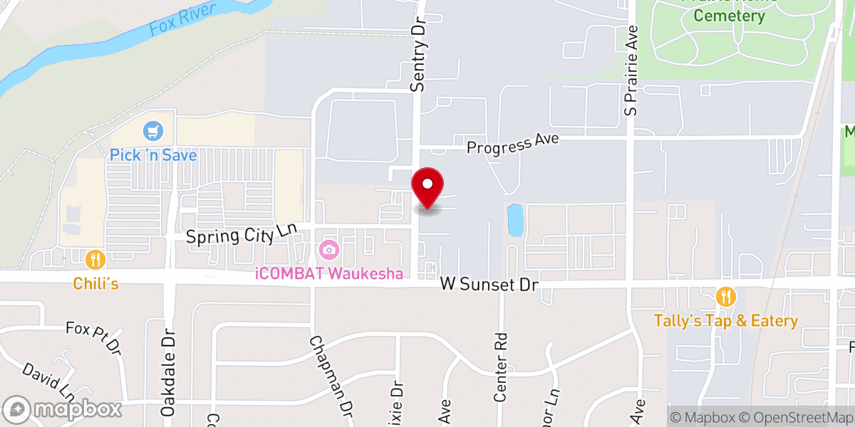 Map showing location of Food Pantry of Waukesha County