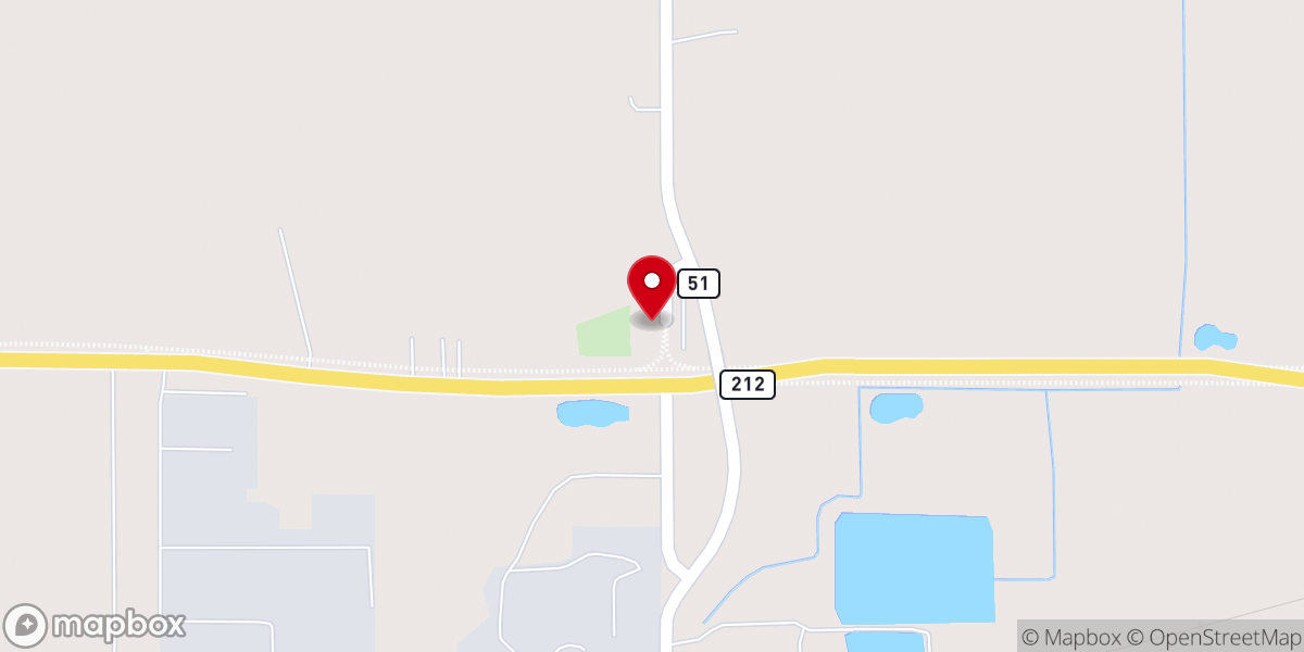 Map showing location of St. John's United Church of Christ