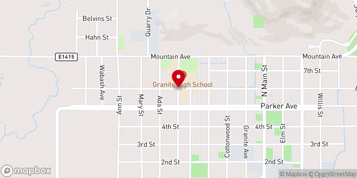 Map showing location of Assembly of God