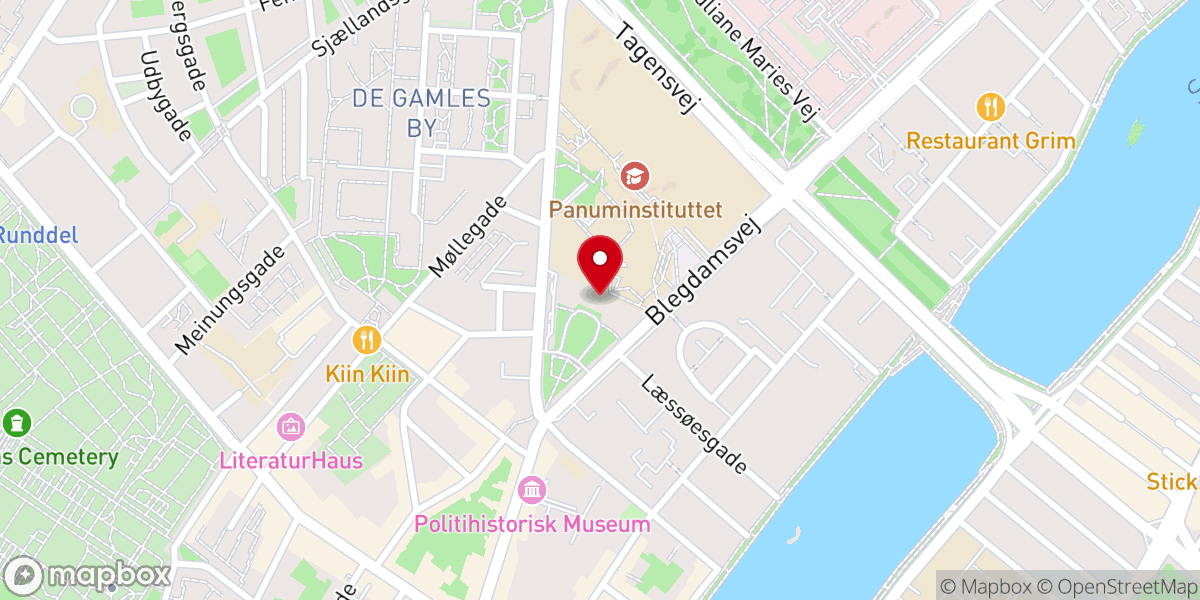 Map showing location of Church of Christ Copenhagen