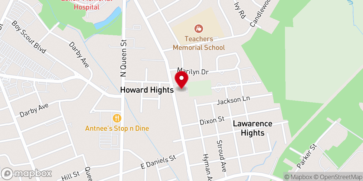 Map showing location of Gethsemane Seventh-day Adventist Church