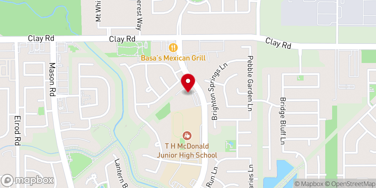 Map showing location of Westside Baptist Church