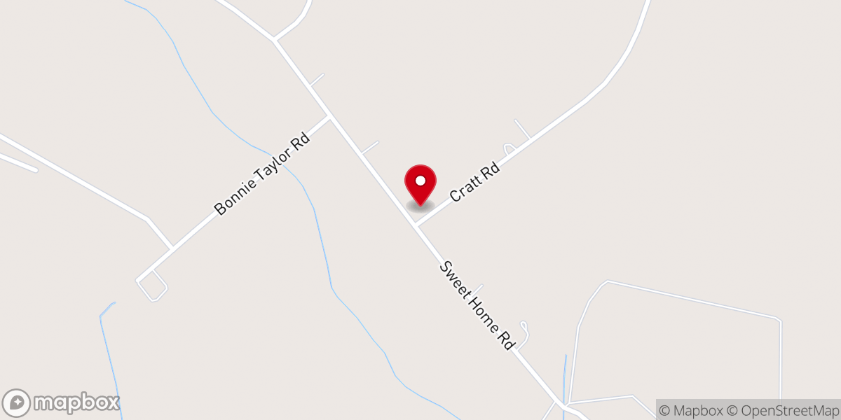 Map showing location of Sweet Home Church of Christ