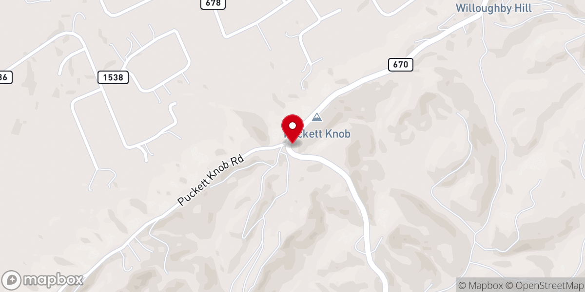 Map showing location of Valley View Freewill Baptist Church