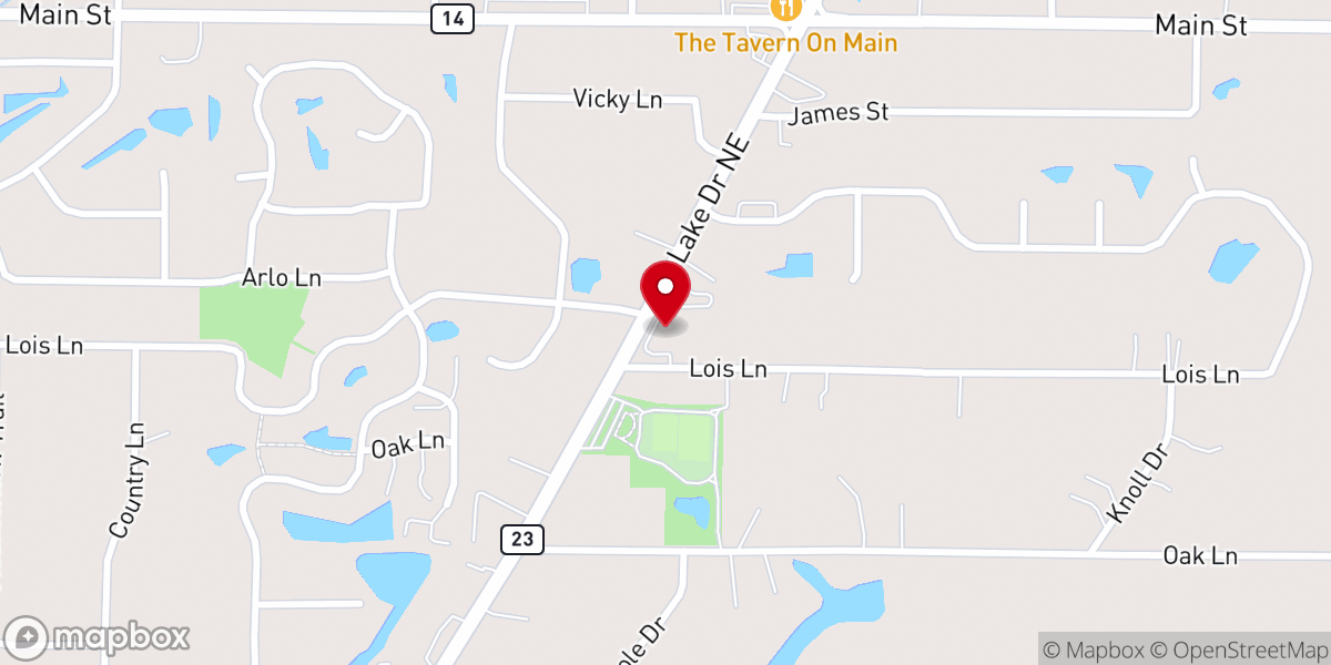 Map showing location of North Springs Church