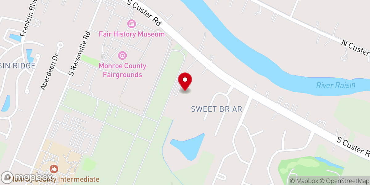 Map showing location of Monroe Church of the Nazarene