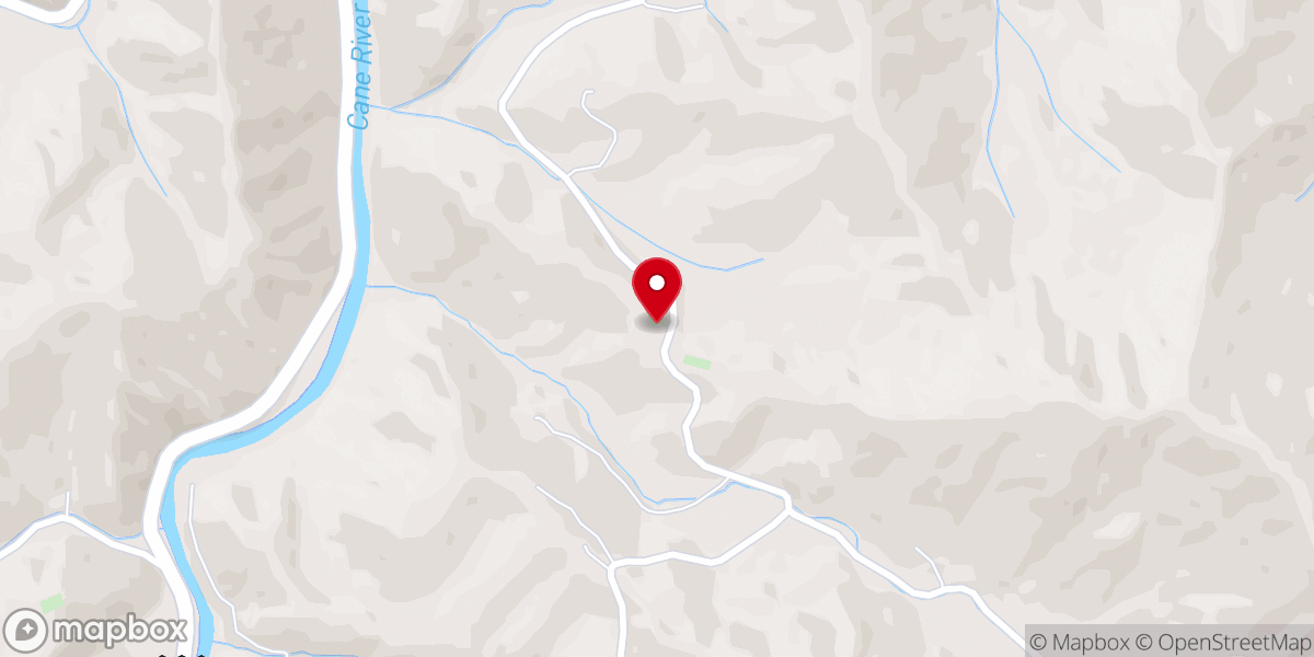 Map showing location of Piney Hill FWB Church