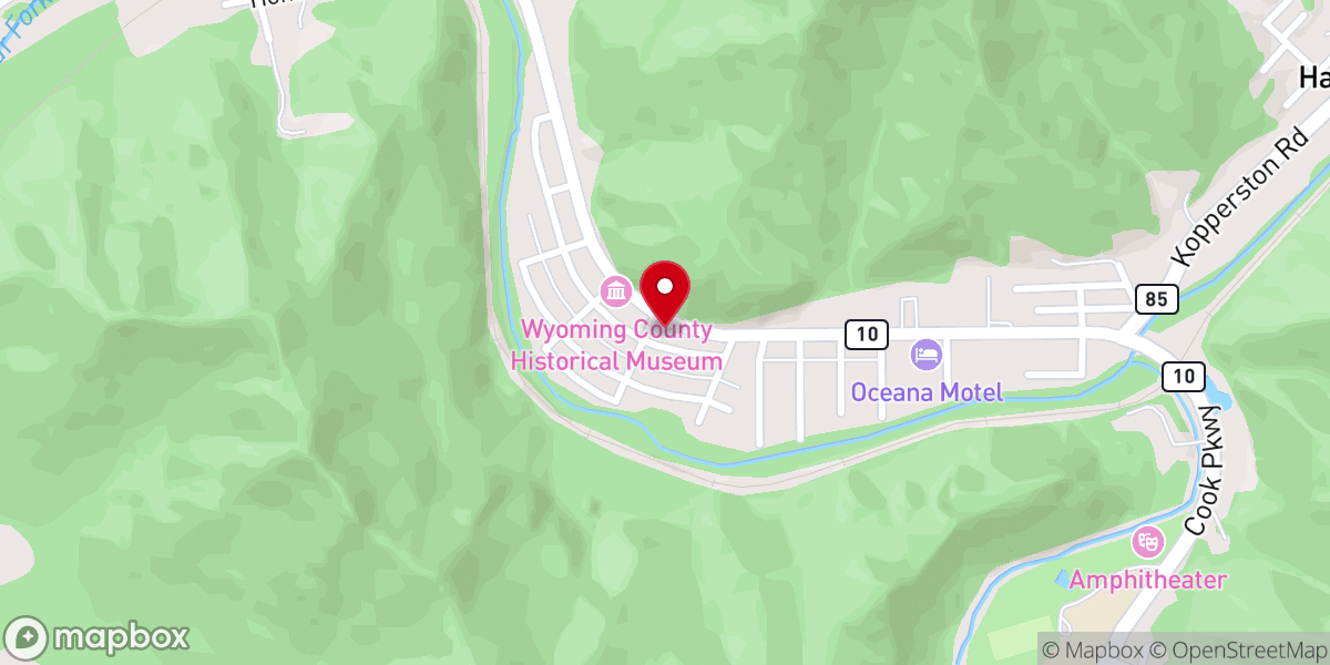 Map showing location of Oceana United Methodist Church