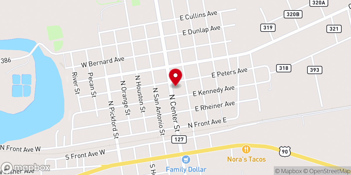 Map showing location of Central Christian Church
