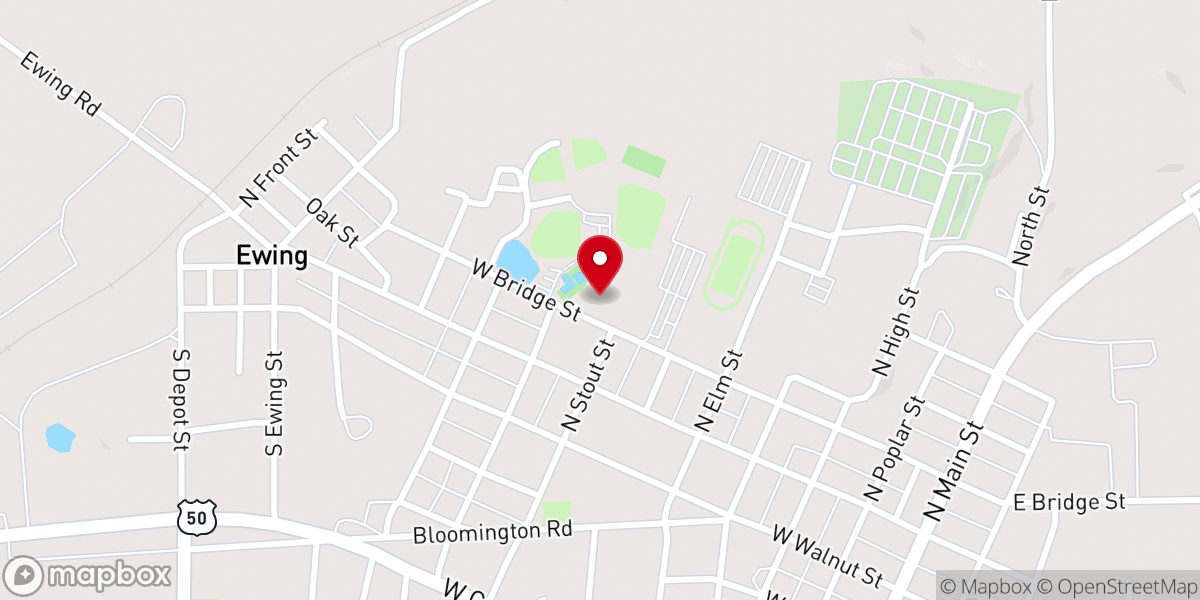 Map showing location of New Life Missionary Baptist Church