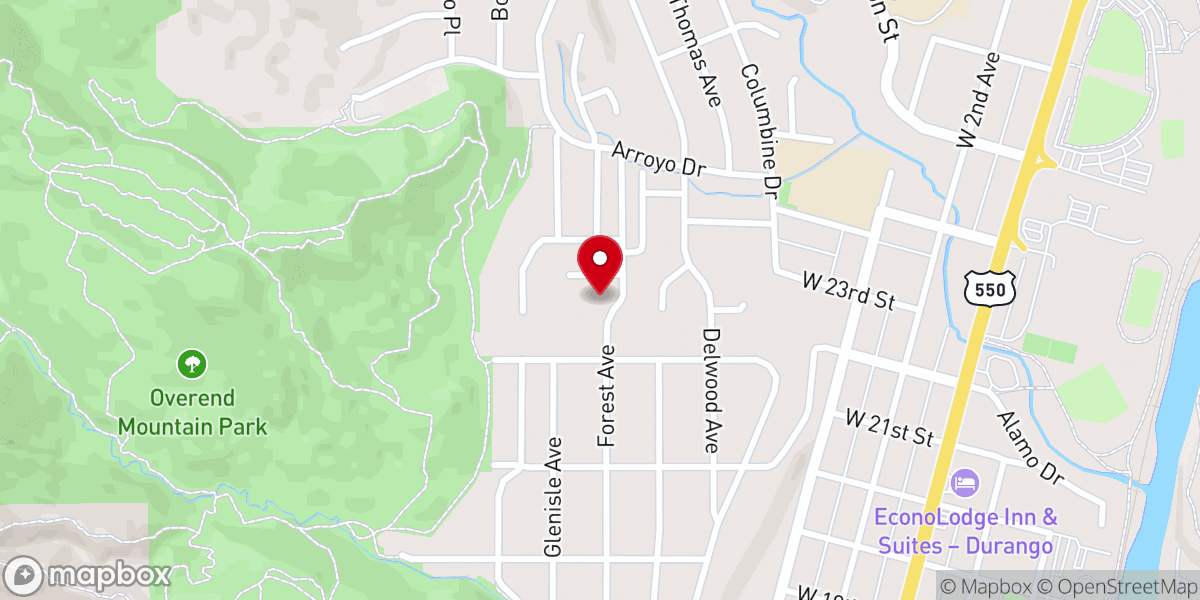 Map showing location of Frontier Baptist Church