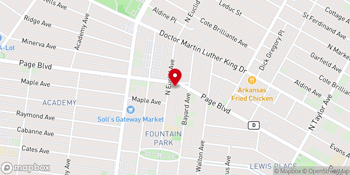 Map showing location of New Bethlehem Baptist Church