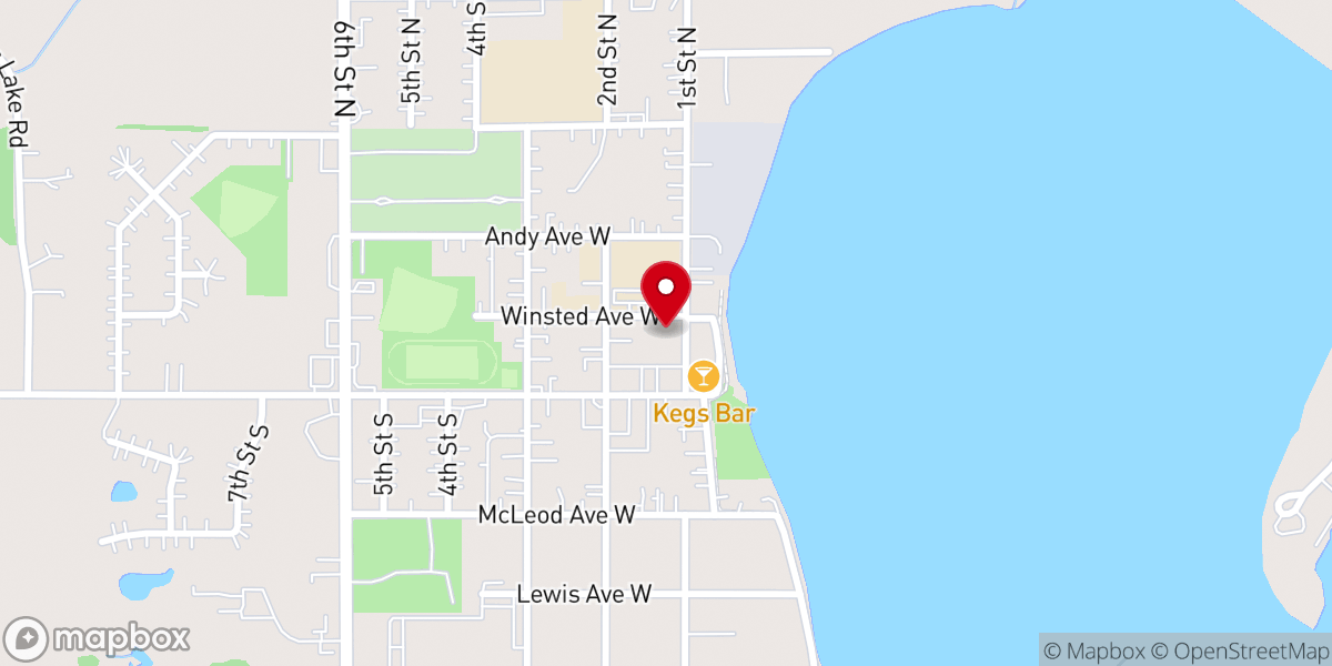 Map showing location of Holy Trinity Catholic Church